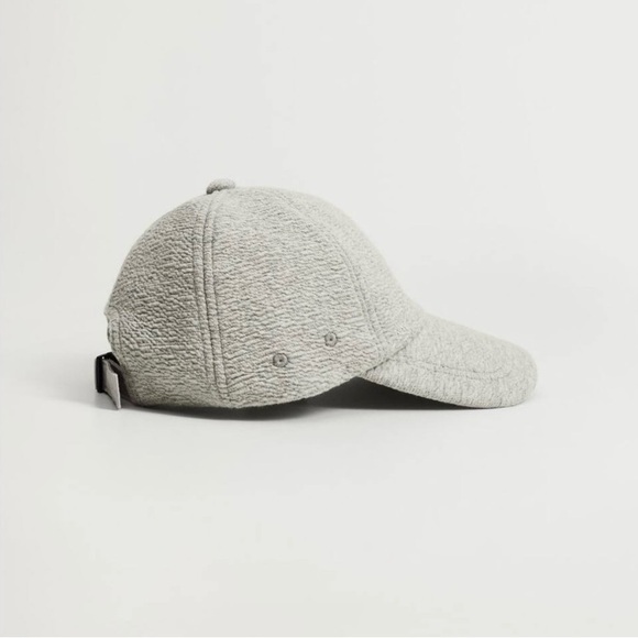 NWOT Mango Textured Ball Cap Grey - Picture 3 of 5